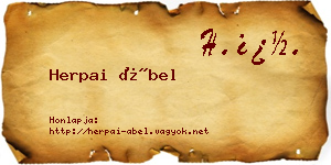 Herpai Ábel névjegykártya